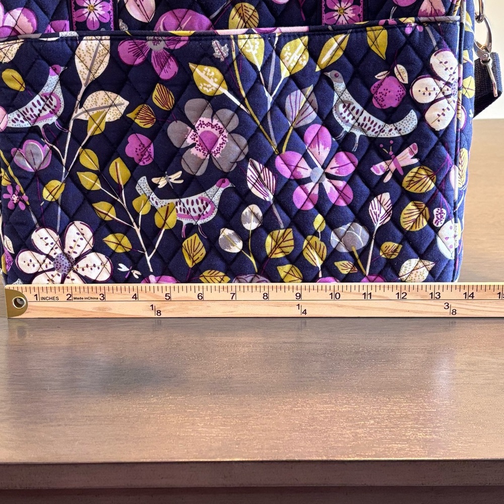 Vera Bradley Blue Purple Floral Quilted Women's Multi-purpose Bag - Picture 16 of 16